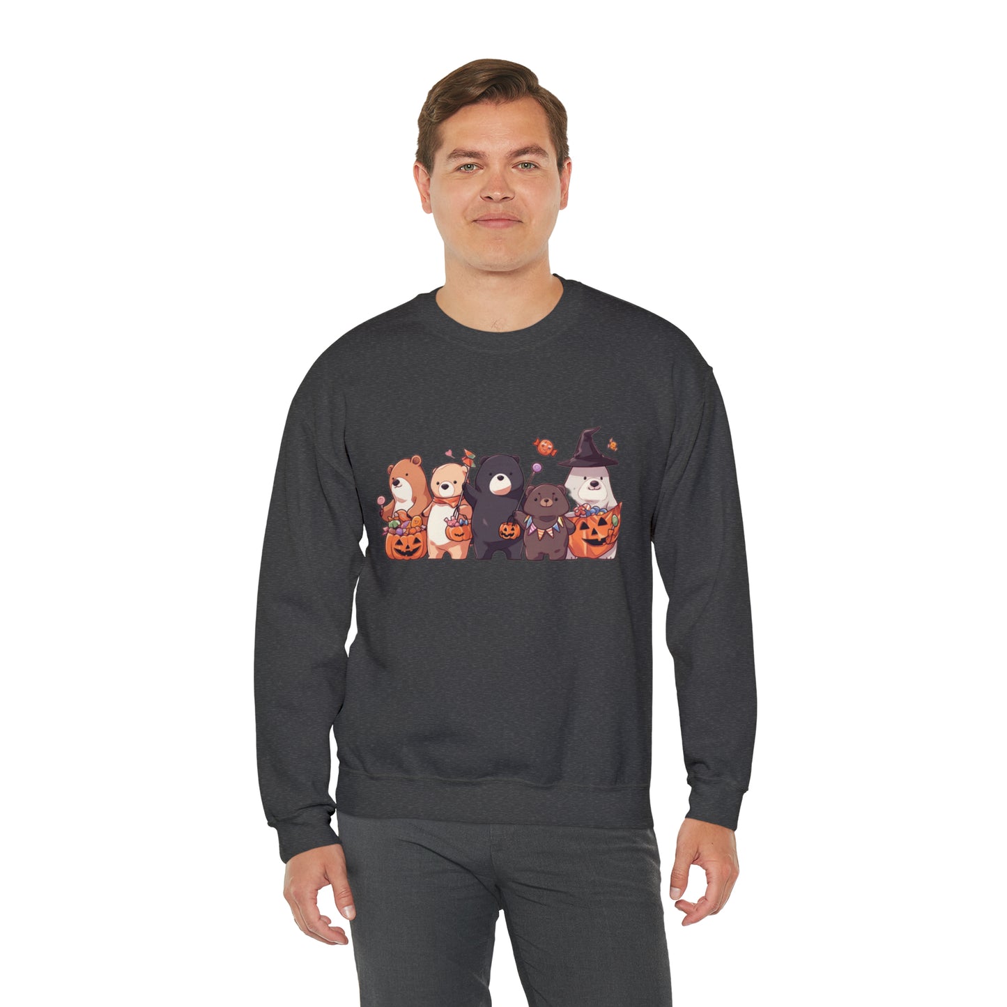 Vintage Halloween Sweatshirt - Trick-or-Treating Forest Animals