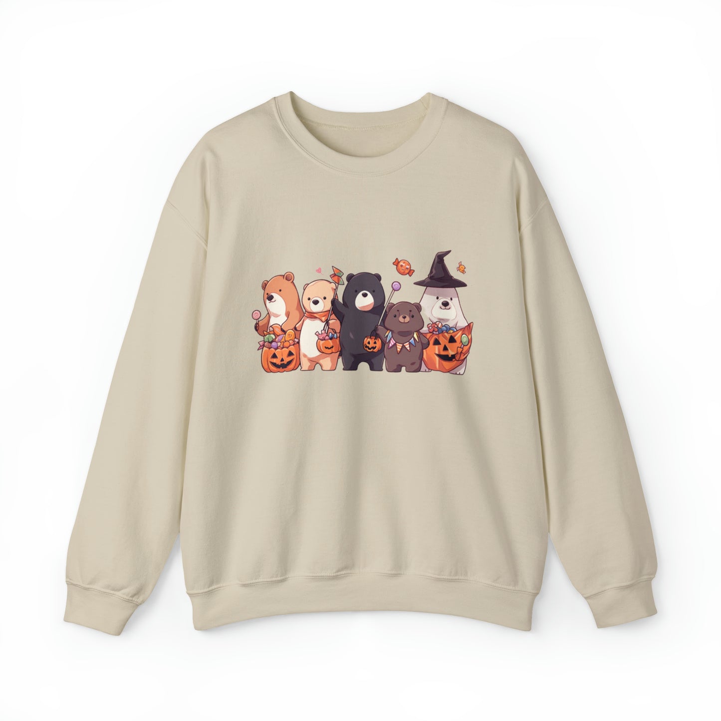 Vintage Halloween Sweatshirt - Trick-or-Treating Forest Animals