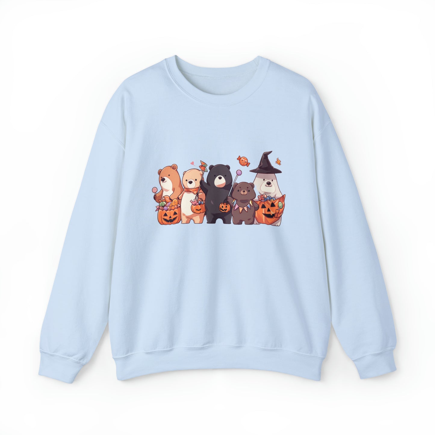 Vintage Halloween Sweatshirt - Trick-or-Treating Forest Animals