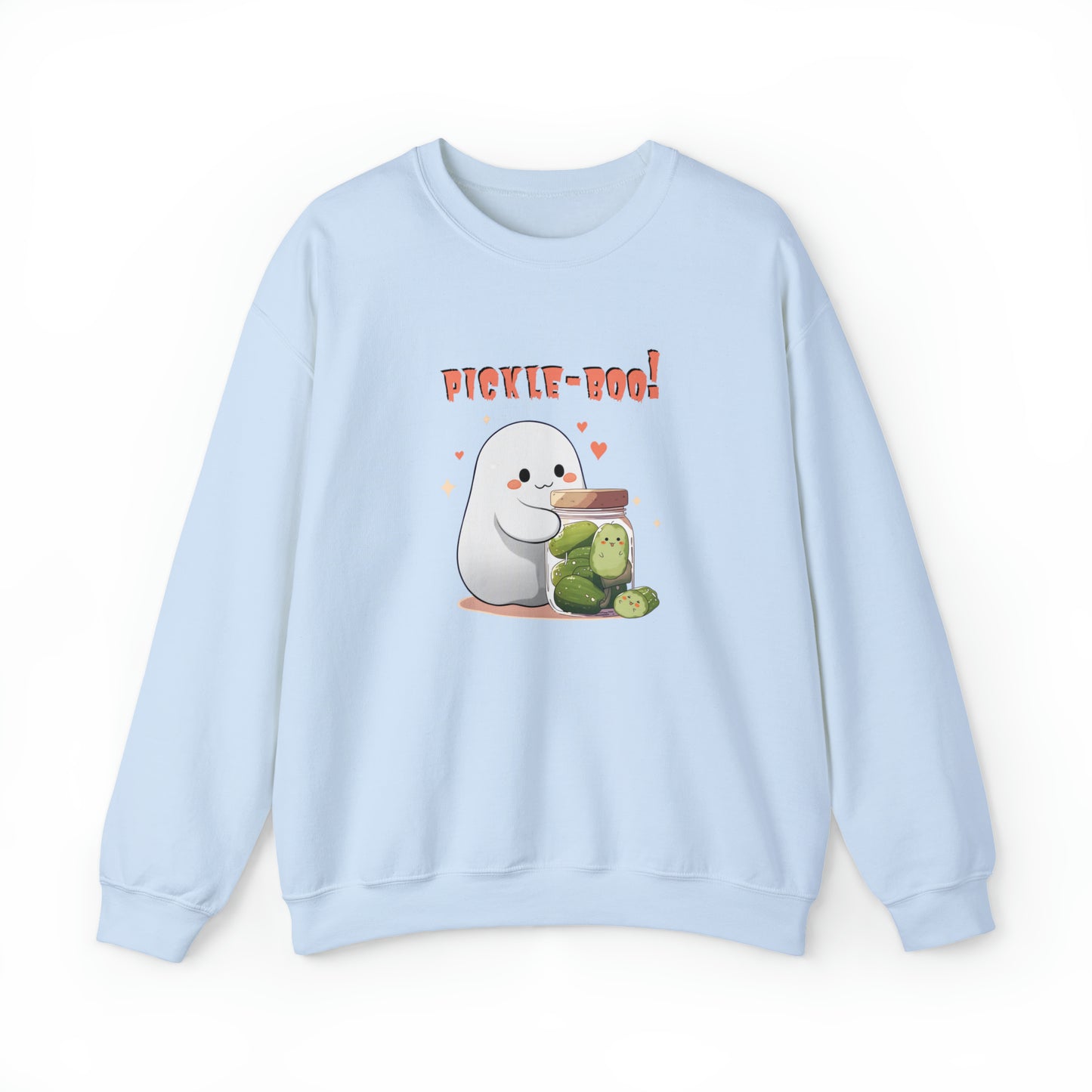 Halloween Sweatshirt - Pickle-Boo! - Ghost Holding Pickle Jar - Vintage Spooky Kawaii Pickle T-shirt for Pickle Lovers - October 2023