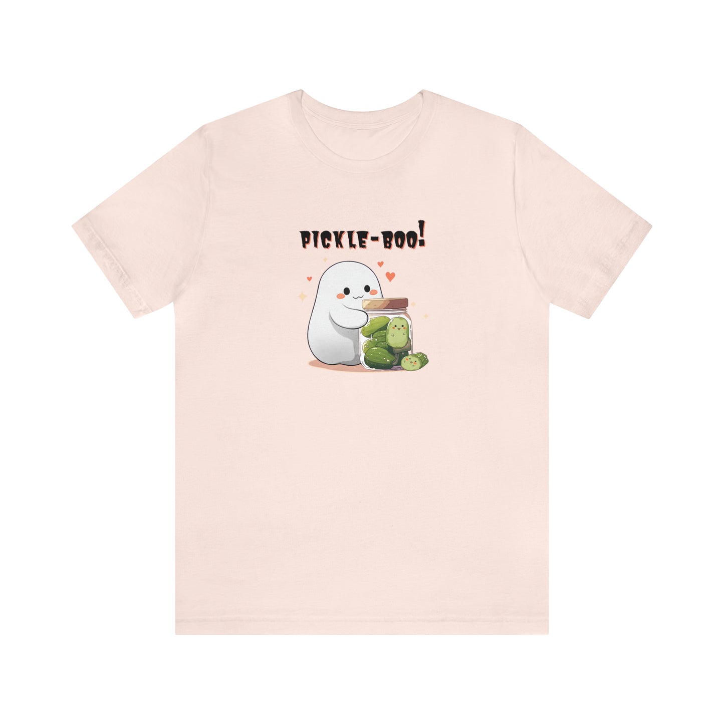 Halloween Shirt - Pickle-Boo! - Ghost Holding Pickle Jar - Vintage Kawaii Pickle T-shirt for Pickle Lovers