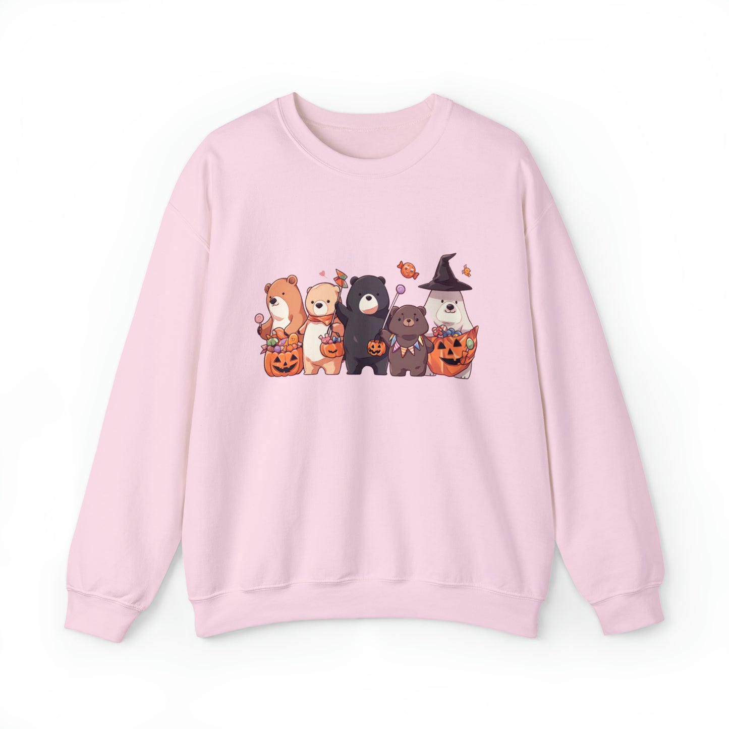 Vintage Halloween Sweatshirt - Trick-or-Treating Forest Animals