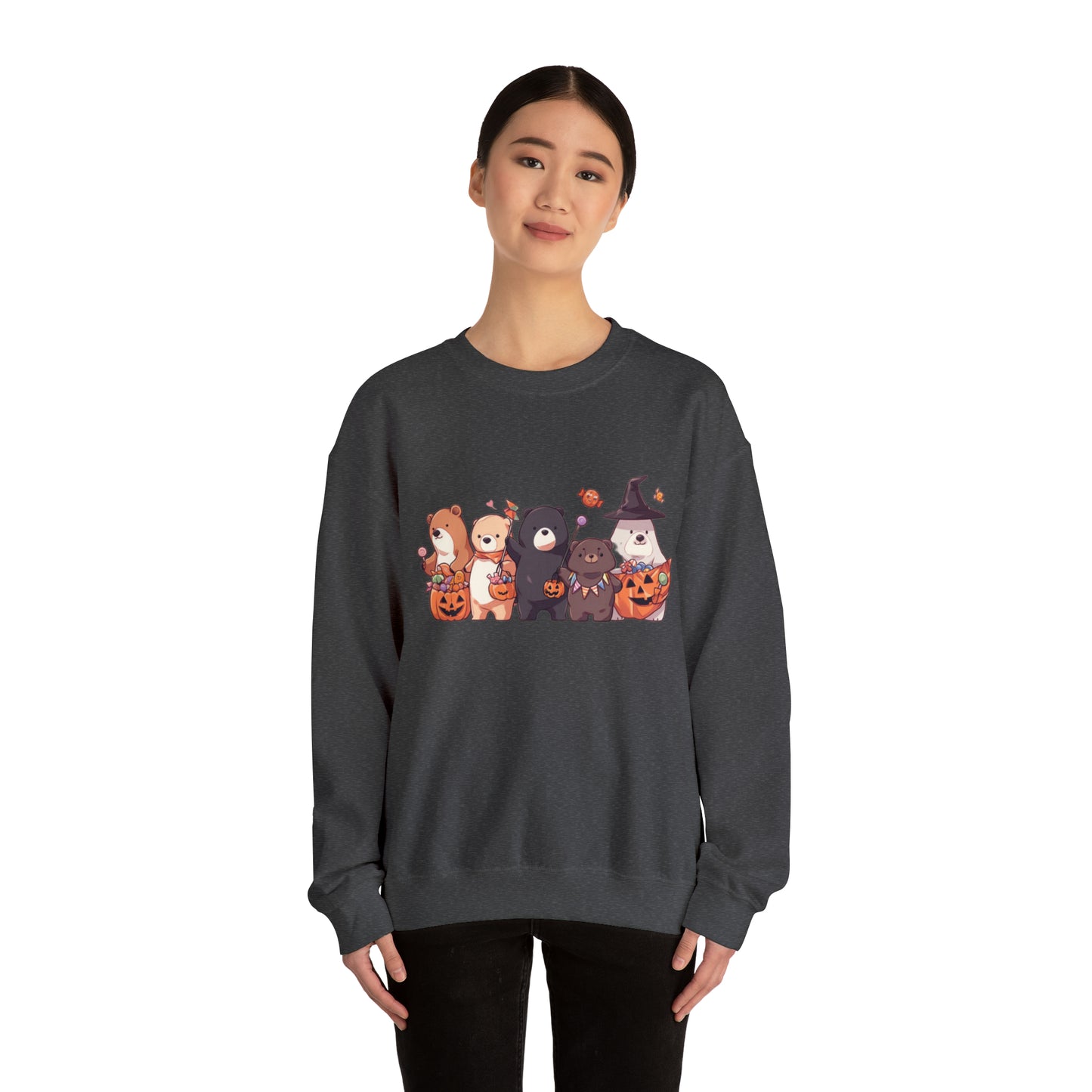 Vintage Halloween Sweatshirt - Trick-or-Treating Forest Animals