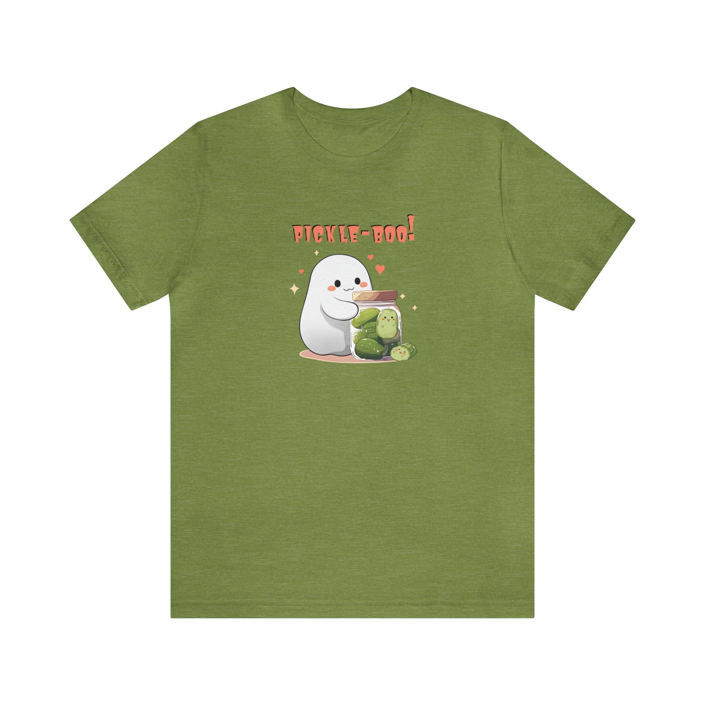 Halloween Shirt - Pickle-Boo! - Ghost Holding Pickle Jar - Vintage Kawaii Pickle T-shirt for Pickle Lovers